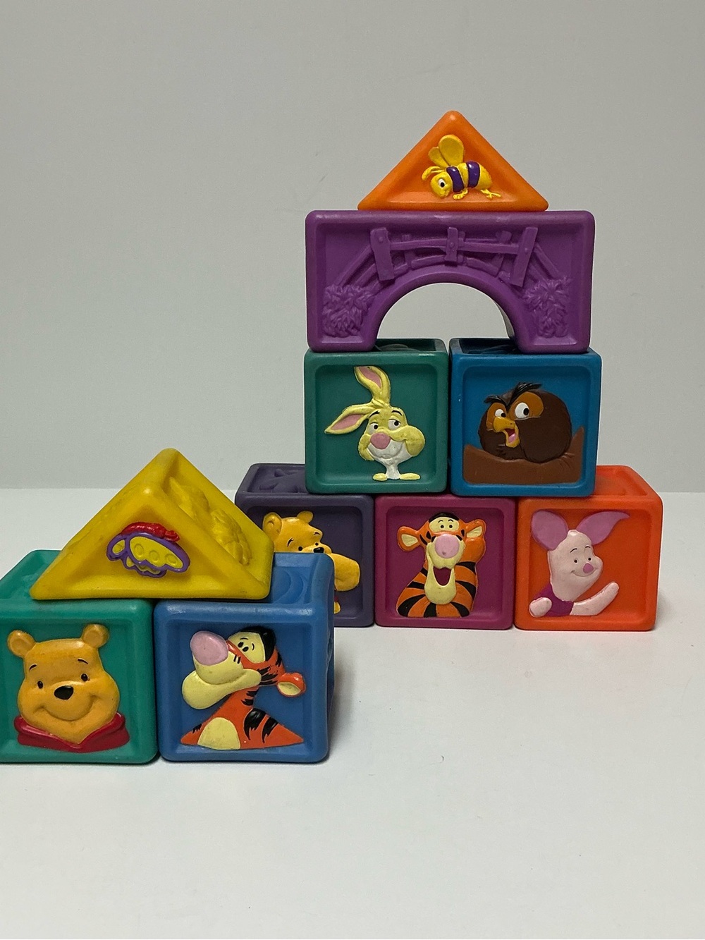 Vintage Disney Winnie the Pooh & Friends Soft Stacking Colourful Blocks